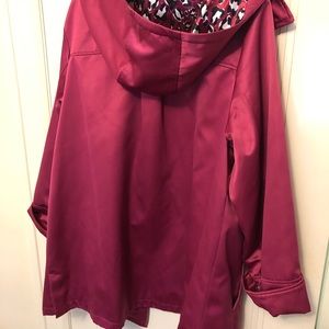 Magenta satin feel Dennis Basso jacket